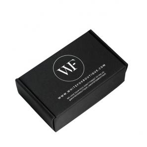 Custom design black corrugated shipping box 