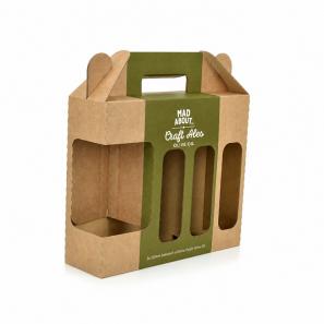 Corrugated Bottle Carrier with Handle | Wine & Olive Oil Carrier Box