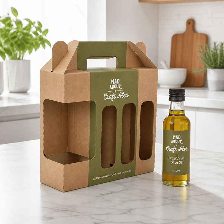 Corrugated wine bottle carrier with die cut handle.jpg